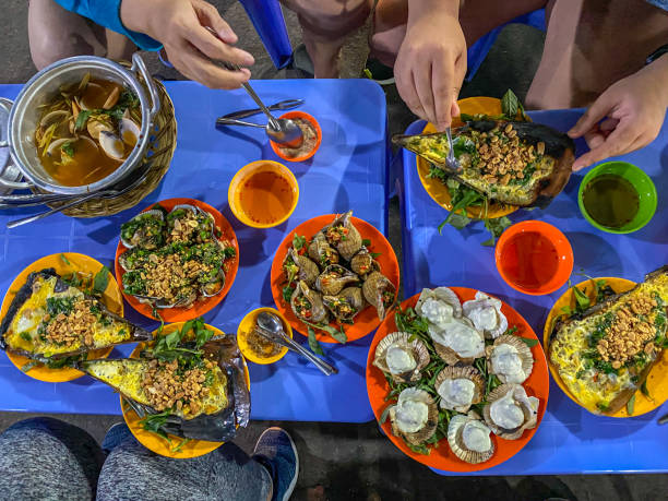 Snail feast- Vietnamese famous street food style in Ho Chi Minh city